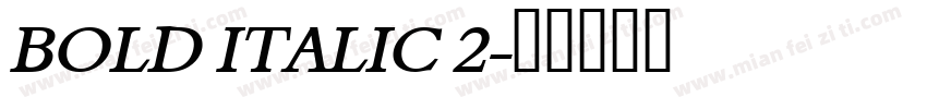 BOLD ITALIC 2字体转换